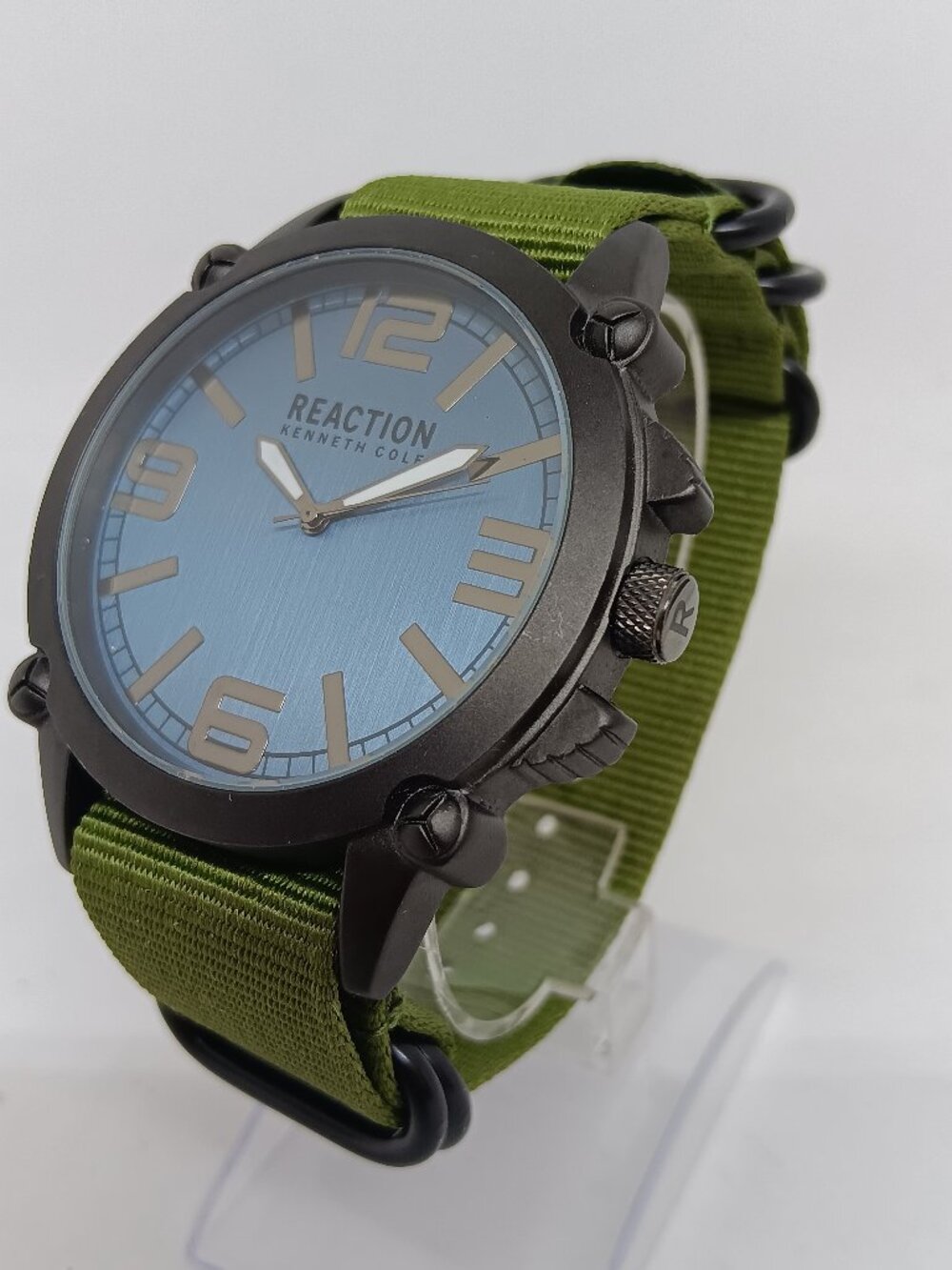 Kenneth Cole Reaction RK50091001 Men's 48mm Japanese Quartz Watch NEW BATTERY